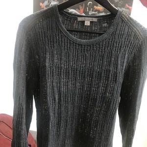 John Varvatos Linen Blend Cable Knit Sweater XS